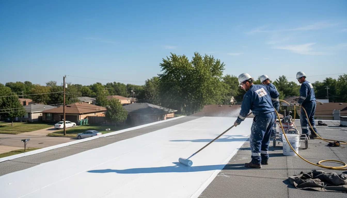 Commercial roof coating in Green Valley, WI near me